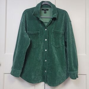 Forever 2 Green Corduroy Shirt Jacket